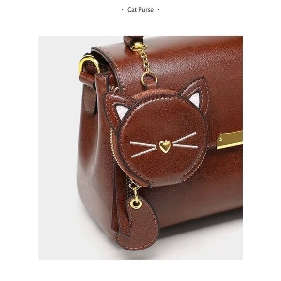 Brown cute cat bag - Picture 7 of 9
